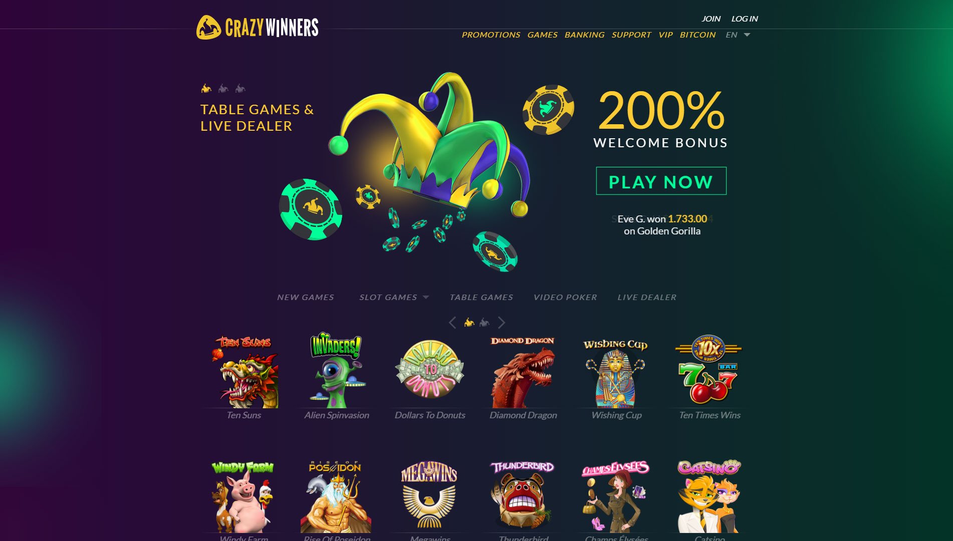 Crazy Winners Casino Review