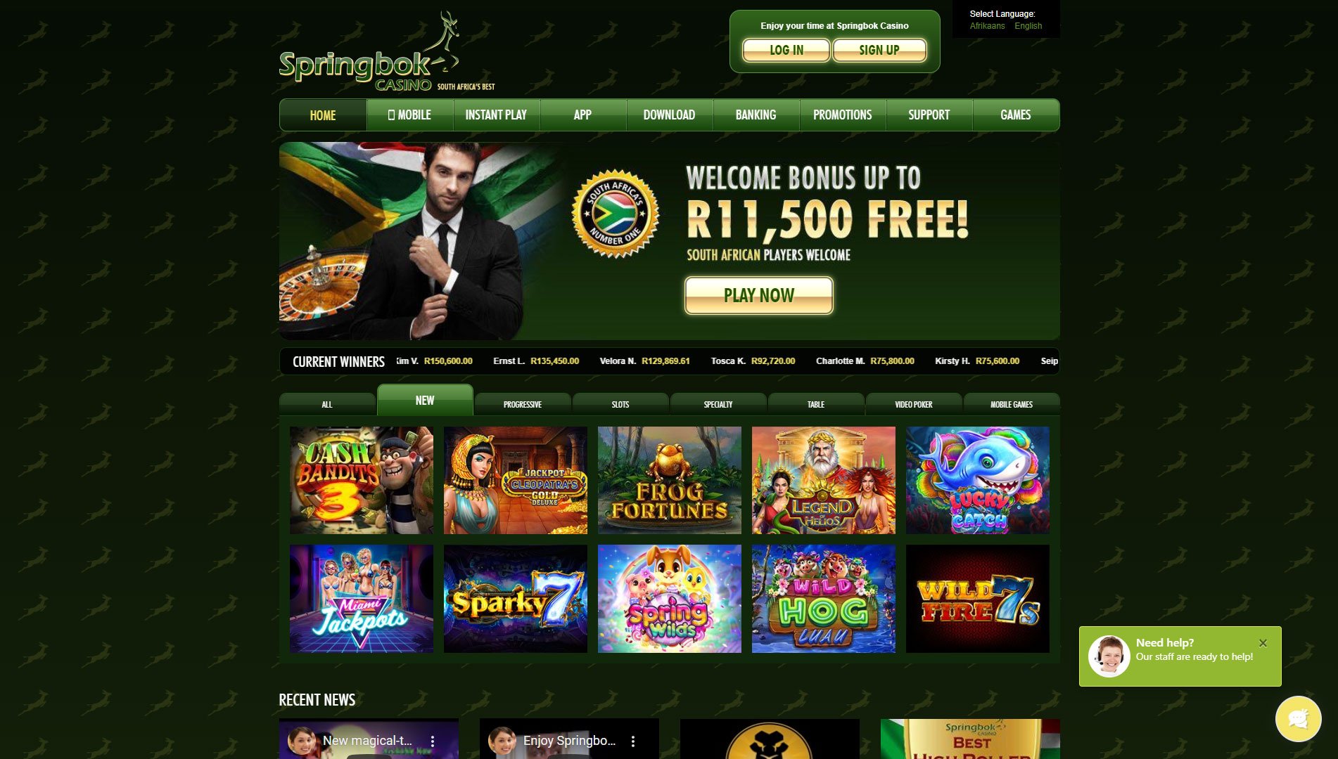 SpringBok Casino Review