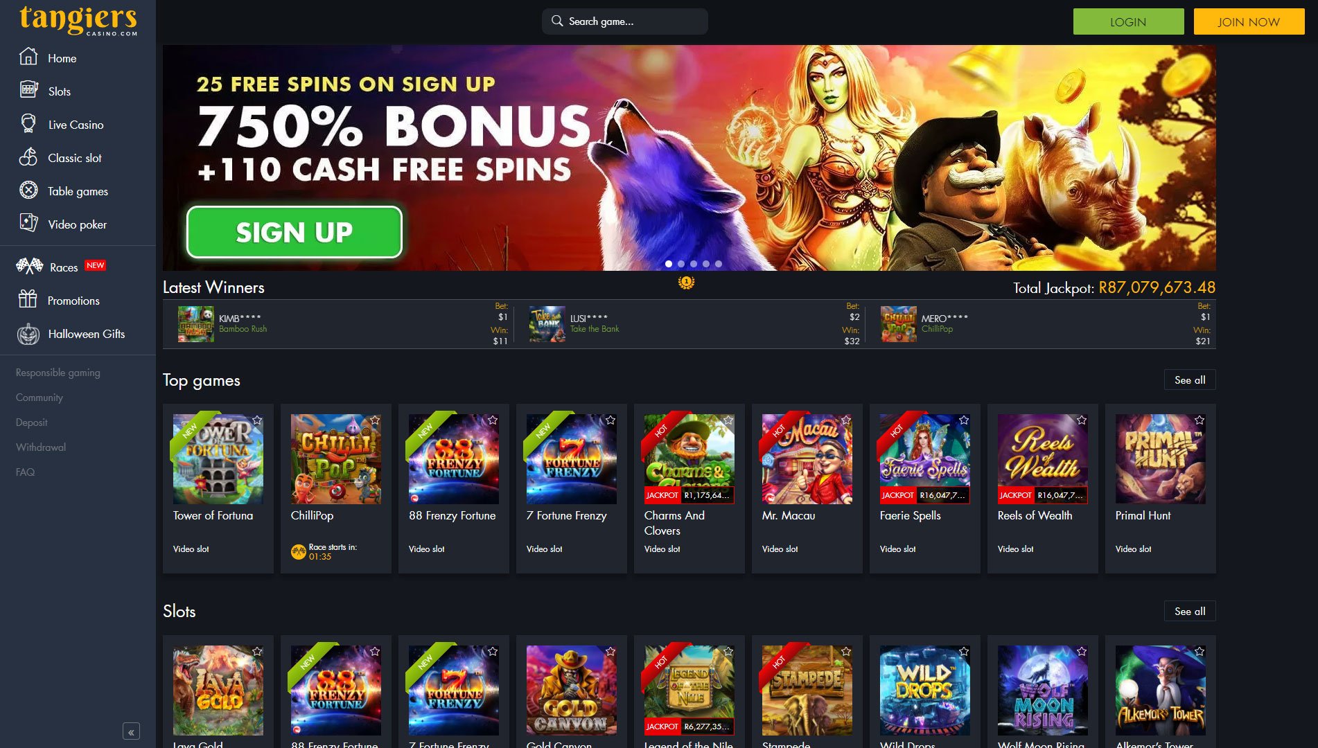 Tangiers Casino Review