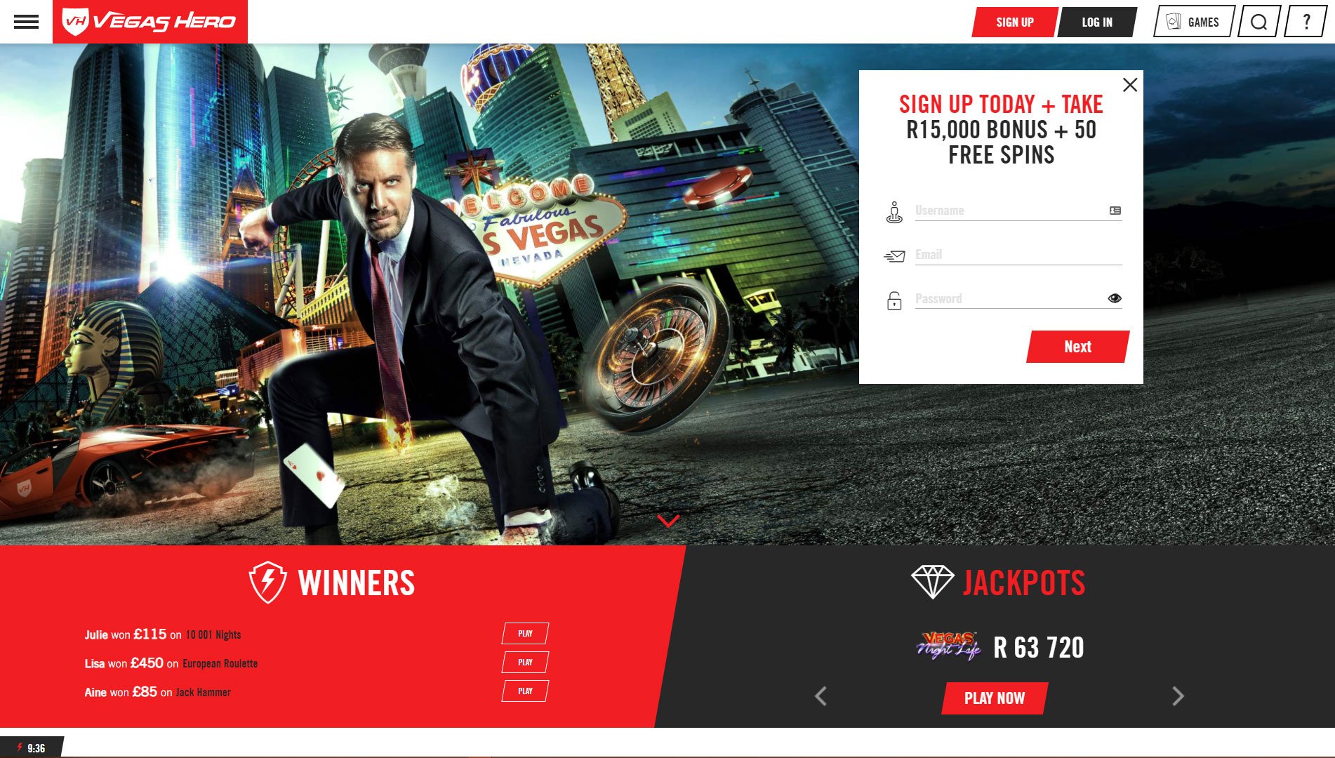 Vegas Hero Casino Review