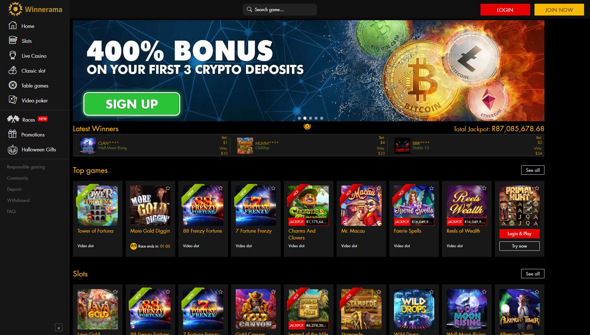 Winnerama Casino Review